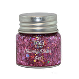 Tag chunky glitter gel, pink, 20g.