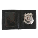 police badge in wallet.
