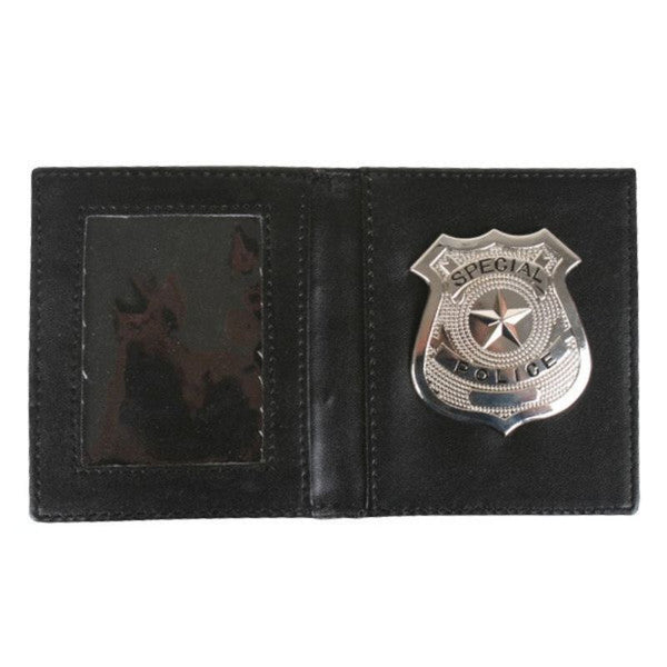 police badge in wallet.
