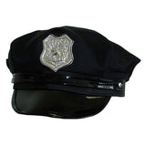 Police Cap USA Black, adult size.