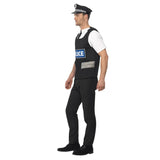 Policeman Instant Kit,black vest, mock shirt, hat and handcuffs.