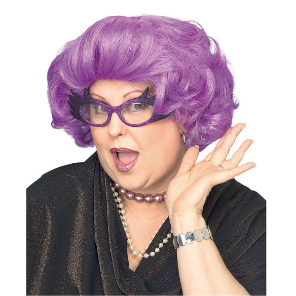 Purple - The Dame Wig, style wig for dame edna.
