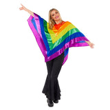 Rainbow poncho.