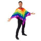 Rainbow poncho.