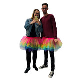 rainbow tulle tutu adults, layers of different colors. 