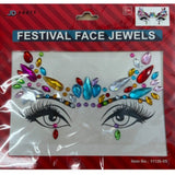 Rainbow Wing Diamante Face Jewels with adhesive backing.