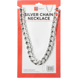 Rapper Large Silver Link Chain Necklace measures 80 cm.