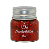 tag chunky glitter getl in red 20g.