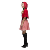 Red Riding Hood Costume with Black Corset - Fever, dress and hooded cape.