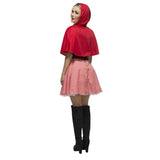 Red Riding Hood Costume with Black Corset - Fever, dress and cape.