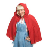 Red Riding Hooded Cape, hip length with hood, adults and children.