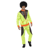 Retro 80's Shell Suit - Green, fluro green with 80's feature print and orange bands.