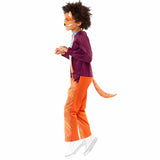 Roald Dahl Fantastic Mr Fox Boys Costume, jumpsuit with attached tail, eye mask and bookmark.