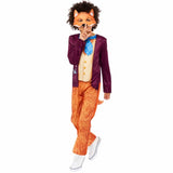 Roald Dahl Fantastic Mr Fox Boys Costume, jumpsuit with attached tail, eye mask and bookmark.