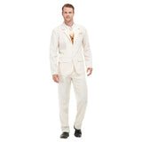 Roaring 20's White Gent Costume, white jacket, pants and mock top.