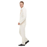 Roaring 20's White Gent Costume, white jacket, pants and mock top.