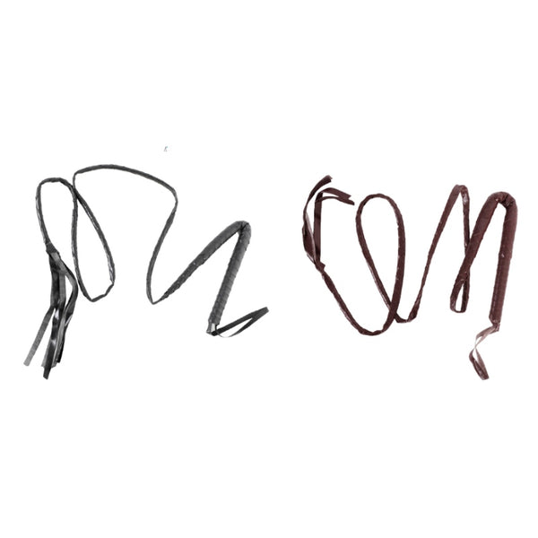 Rope Whip - Black & Brown, long and plaited.