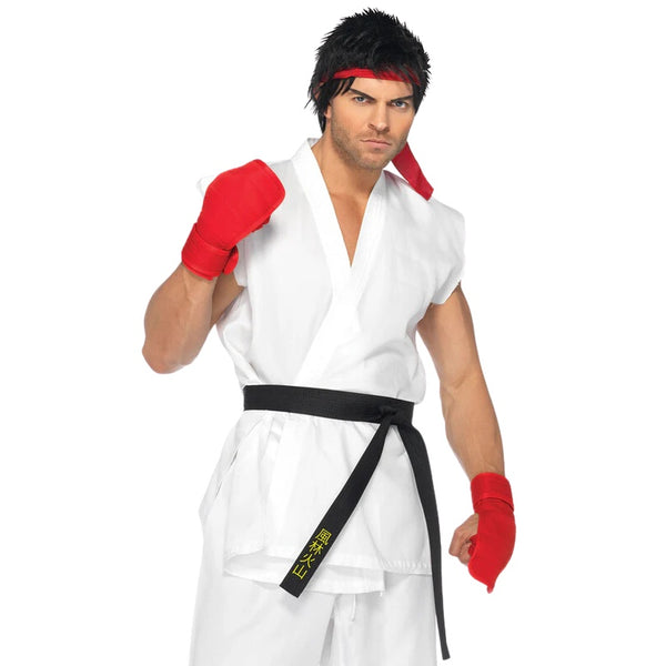 Ryu Street Fighter - Hire, white judo suit with belt, gloves and headband.