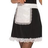 Saucy French Maid Ladies Costume, half apron with lace trim.