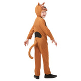 Scooby Doo Classic Child Costume, jumpsuit with attached tail and printed black spots.