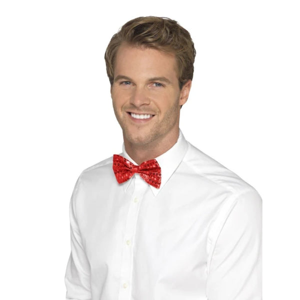 Sequin bow tie red from smiffys.