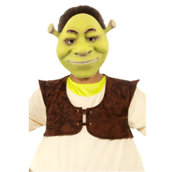 Shrek EVA Mask, Green, full face latex mask with ears.