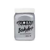 Silver Metallic Face and Body Paint, 200ml cream global.
