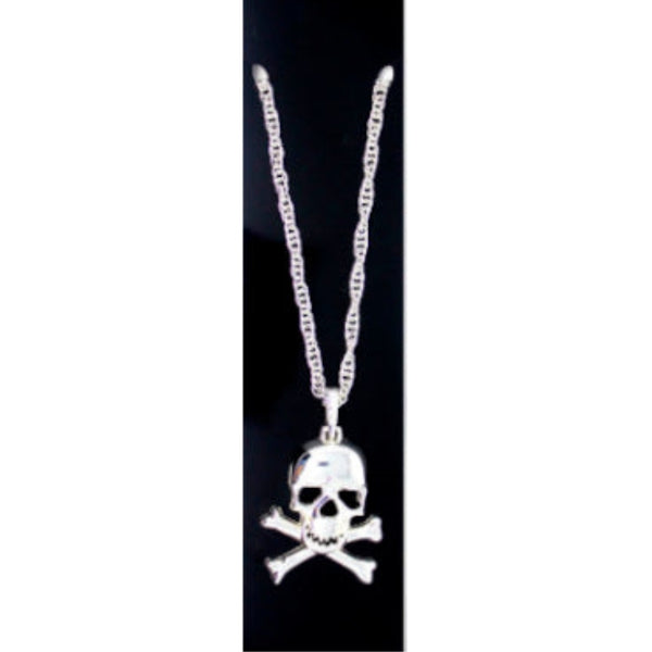 Silver Skull Metal Necklace