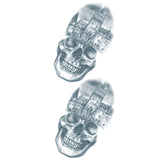 Skull Hand Temporary Tattoo, set of 2.