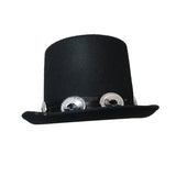 Slash Style Top Hat, tall top hat with buckle features on band.