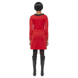 Star Trek Red Operations Womens Costume, long sleeve red dress with logo on chest.