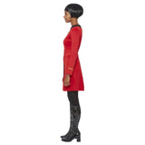 Star Trek Red Operations Womens Costume, long sleeve red dress with logo on chest.