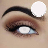 Starry Eyed Yearly Contact Lenses - Blind White, warning! these lenses obstruct your vision.