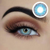 Starry Eyed Yearly Contact Lenses - Brilliant Blue and black on the outer rim.