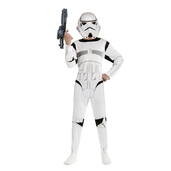 Stormtrooper - Adult, printed jumpsuit and hard plastic mask.