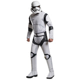 Stormtrooper Deluxe Costume-Adult, jumpsuit with padded bodice, digital printed suit. moulded plastic mask with mesh eye covers.