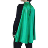 superhero cape in green, hip length.