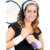 Tennis Sweatbands white headband and 2 wrist bands.