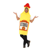 Tequila Bottle Costume, unisex tabard with EL Tequila label print on the front.