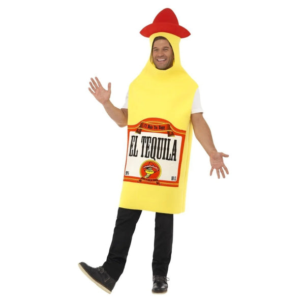 Tequila Bottle Costume, foam adult tabard with hood to represent the lid of the bottle.