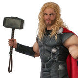 thor hammer made of moulded plastic with  wrist strap.