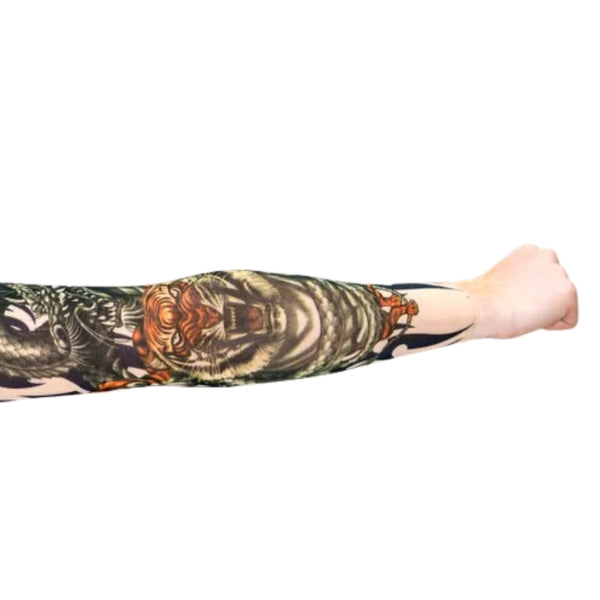 Tiger Tattoo Sleeve, one sleeve tattoo of a angry tiger.