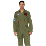 Top gun flight suit with 6 badges, maverick and goose.