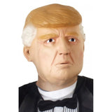 trump face mask, full head coverage, yellow hair and eyebrows, latex.