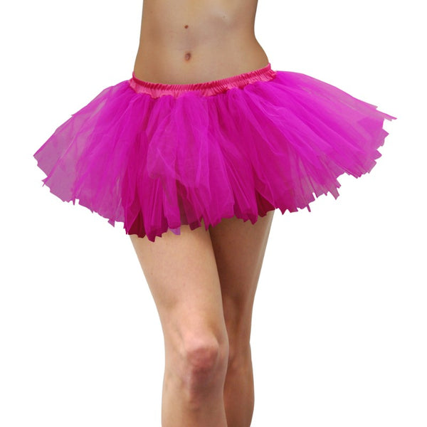 Tulle Tutu Adult - Fluro Pink perfect for larger figures and 1980's parties.