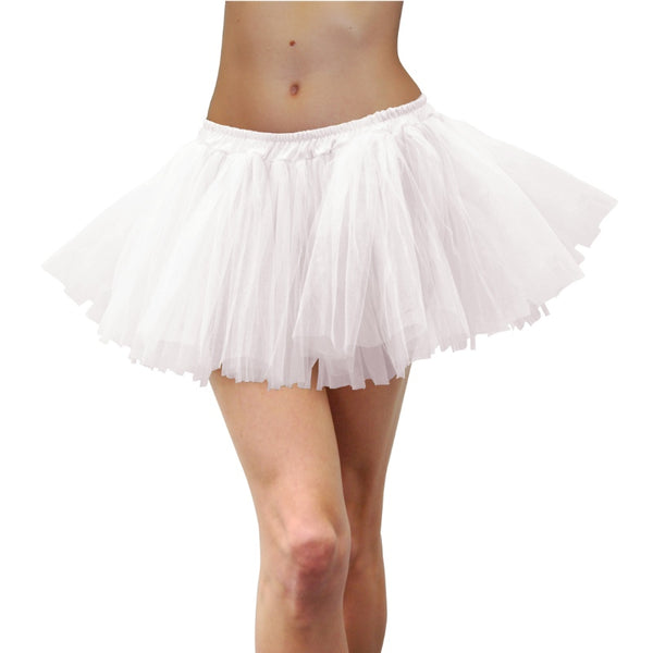 Tulle tutu in white will fit size 12-18.