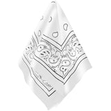 White Paisley Cowboy Bandana perfect for Cowboys/Cowgirls.