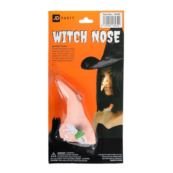 Wicked Witch Nose attaches with elastic.