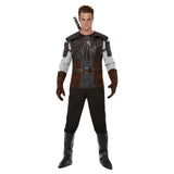 Wild Hunter Men's Costume-Brown, brown and grey top, gloves and boot covers.