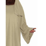 Wiseman Ivory Costume - Adult, ankle lenth robe with trumpet shaped sleeves. and matching headdress.